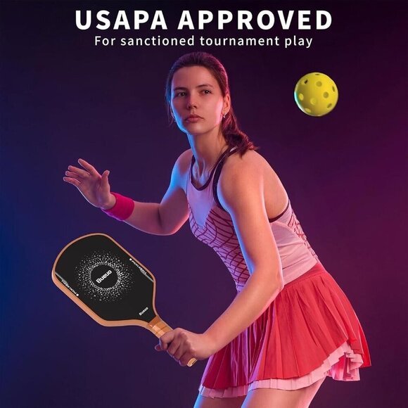 T700 Sandblasted Carbon Fiber Pickleball Paddle Lightweight Durable Spin Control - Picture 2 of 6